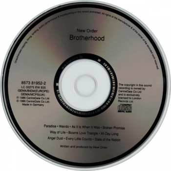 CD New Order: Brotherhood 5992