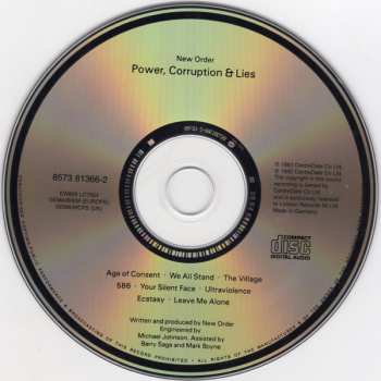 CD New Order: Power, Corruption & Lies 28580