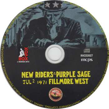 CD New Riders Of The Purple Sage: Jul 2 1971 Fillmore West 450557