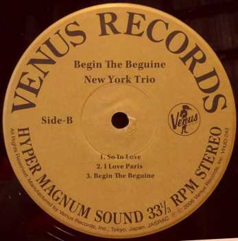 LP New York Trio: Begin The Beguine LTD