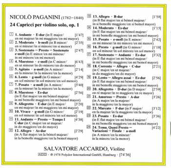 CD Niccolò Paganini: 24 Capricci 424859