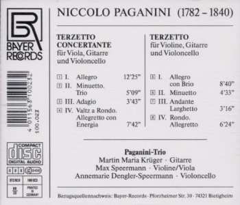 CD Niccolò Paganini: Gitarren-Trios 321555