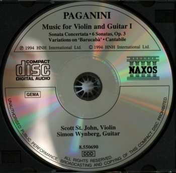 CD Niccolò Paganini: Music For Violin And Guitar I 319998