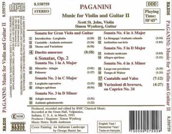 CD Niccolò Paganini: Music For Violin And Guitar II 120013