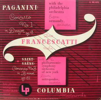 Album Niccolò Paganini: Paganini: Concerto No.1 In D Major, Op. 6 + Saint Saëns: Concerto No. 3 In B Minor, Op. 61
