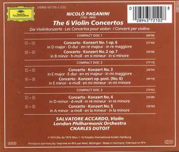 3CD Niccolò Paganini: The 6 Violin Concertos = -Die Violinkonzerte 44785