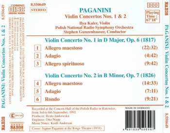 CD Niccolò Paganini: Violin Concertos No. 1, Op. 6 ∙ No. 2, Op. 7 444673