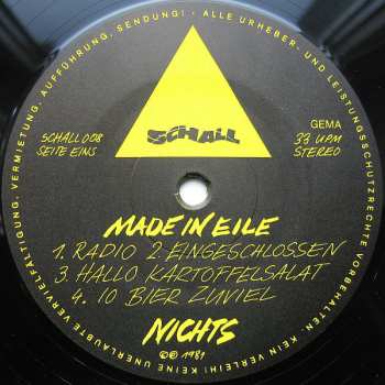 LP Nichts: Made In Eile DLX | CLR 416767