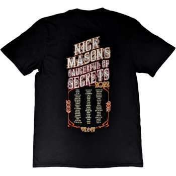 Merch Nick Mason's Saucerful Of Secrets: Nick Mason's Saucerful Of Secrets Unisex T-shirt: Echoes European Tour 2022 (back Print & Ex-tour) (large) L