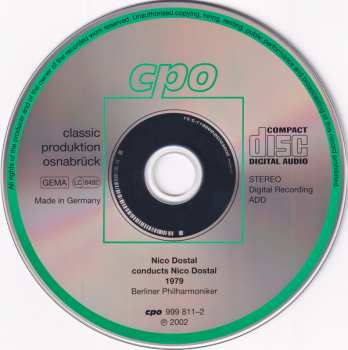CD Nico Dostal: In My Mountains (Nico Dostal Conducts Nico Dostal) 115328
