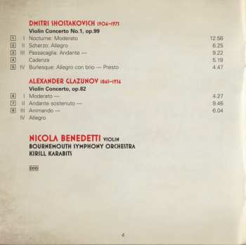 CD Nicola Benedetti: Shostakovich | Glazunov 45651