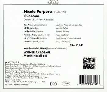 2CD Nicola Porpora: Il Gedeone 112325