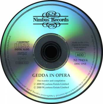 2CD Nicolai Gedda: Nicolai Gedda In Opera 116706