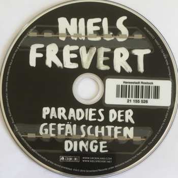 CD Niels Frevert: Paradies Der Gefälschten Dinge 147757