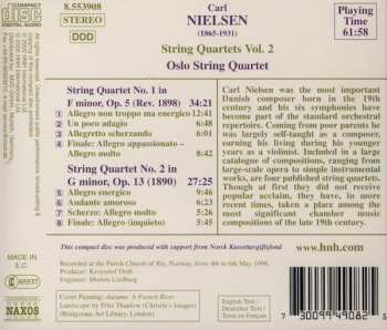 CD Carl Nielsen: String Quartets Vol. 2: Quartets No. 1, Op. 13 • No. 2, Op. 5