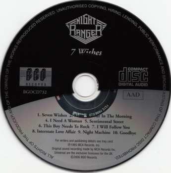 CD Night Ranger: 7 Wishes 307795
