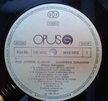 LP Nikica Kalogjera: Pod Južným Slnkom = Southern Sunshine 89/2 50193