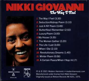 CD Nikki Giovanni: The Way I Feel 479632