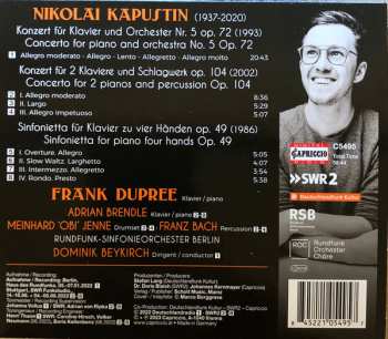 CD Nikolai Kapustin: Piano Concerto No. 5 / Concerto Op. 104 / Sinfonietta Op. 49 420890