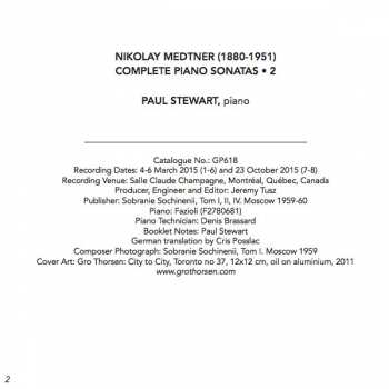CD Nikolai Medtner: Complete Piano Sonatas · 2 329715