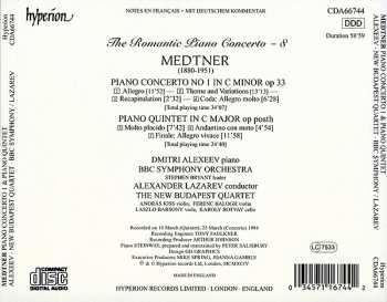 CD Nikolai Medtner: Piano Concerto No 1 In C Minor / Piano Quintet In C Major 349921