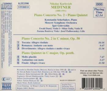 CD Nikolai Medtner: Piano Concerto No. 2 / Piano Quintet 298452