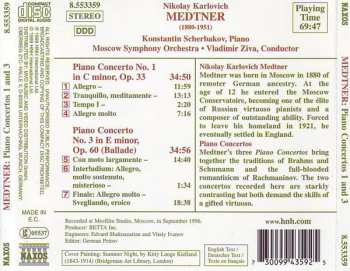 CD Nikolai Medtner: Piano Concertos Nos. 1 And 3 194503