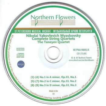 5CD Nikolai Myaskovsky: Complete String Quartets Nos. 1-13 153605
