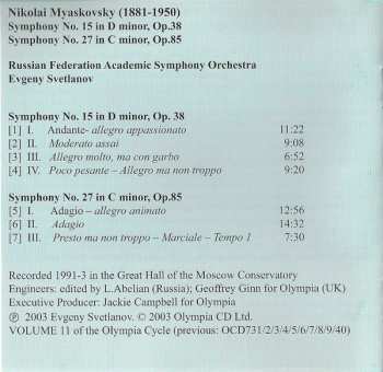 CD Nikolai Myaskovsky: Complete Symphonic Works • Volume 11: Symphony No. 15, Symphony No. 27 326592