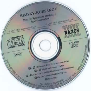 CD Nikolai Rimsky-Korsakov: Christmas Eve • Night On Mount Triglav 283039