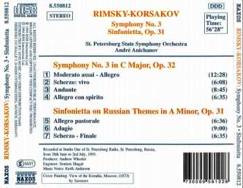 CD Nikolai Rimsky-Korsakov: Symphony No. 3 • Sinfonietta On Russian Themes, Op. 31 468471