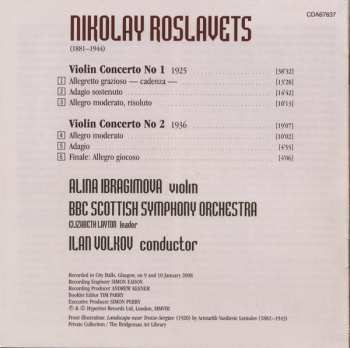 CD Nikolai Roslavetz: Violin Concertos 332371