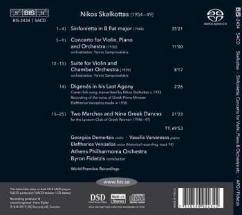 SACD Nikos Skalkottas: Sinfonietta; Concerto For Violin, Piano And Orchestra; Etc. 494973