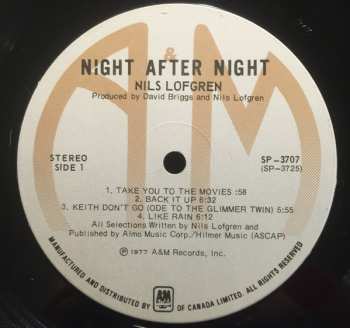 2LP Nils Lofgren: Night After Night