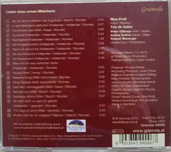 CD Nina Proll: Lieder Eines Armen Mädchens 497677