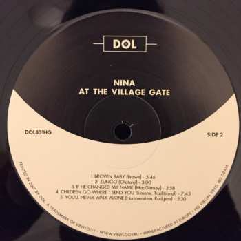 LP Nina Simone: At The Village Gate