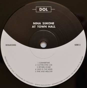 LP Nina Simone: Nina Simone At Town Hall