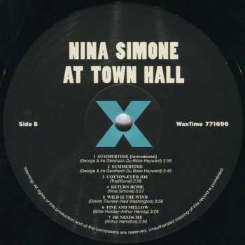 LP Nina Simone: Nina Simone At Town Hall LTD 144860