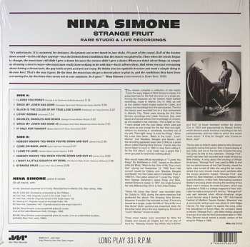 LP Nina Simone: Strange Fruit. Rare Studio & Live Recordings LTD | DLX 109240