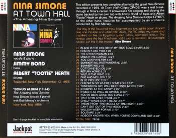 CD Nina Simone: Nina Simone At Town Hall + The Amazing Nina Simone 528414