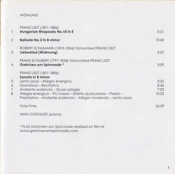 CD Nino Gvetadze: Widmung (Piano Works By Franz Liszt) 254512