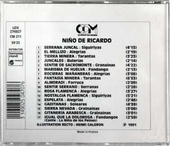 CD Niño Ricardo: Grandes Figures Du Flamenco - Vol 11  93034