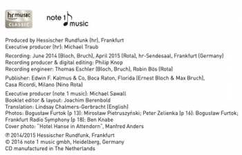 CD Nino Rota: Double Bass Concerto 338092
