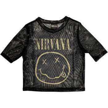 Merch Nirvana: Dámské Crop Top Yellow Smiley