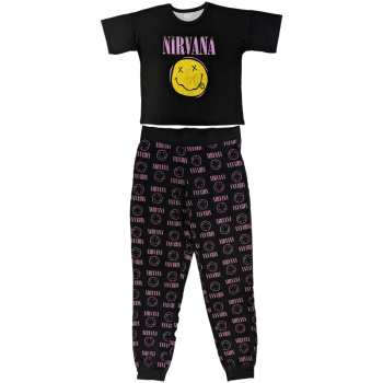 Merch Nirvana: Nirvana Ladies Pyjamas: Xerox Smile Pink (large) L