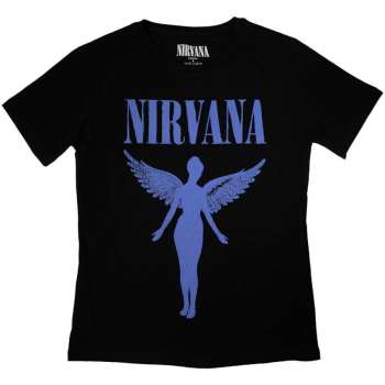 Merch Nirvana: Nirvana Ladies T-shirt: Angelic Blue Mono (x-large) XL
