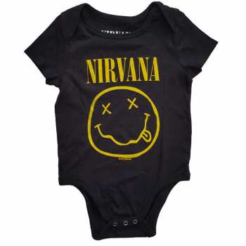Merch Nirvana: Dětské Body Yellow Smiley  6-9 měsíců