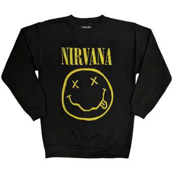 Merch Nirvana: Nirvana Unisex Sweatshirt: Yellow Happy Face (x-large) Black