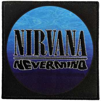 Merch Nirvana: Standard Printed Patch Nevermind Wavy Logo Nirvana