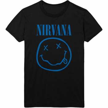 Merch Nirvana: Tričko Blue Smiley  M